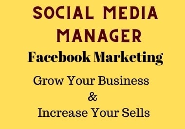 I can be your social media marketing manager