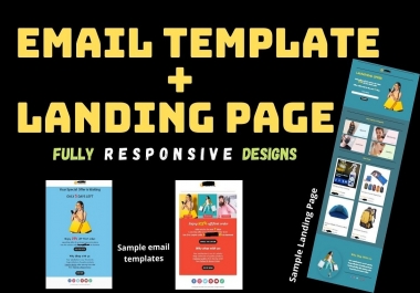 I will create and design Responsive Email Template or Landing Page for your business