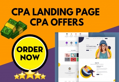 I will design responsive and attractive CPA landing page for CPA Marketing