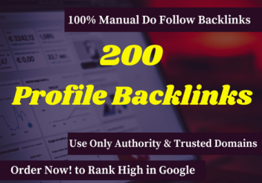 I Will Provide 200 High DA PA Profile Backlinks Manually For SEO Ranking
