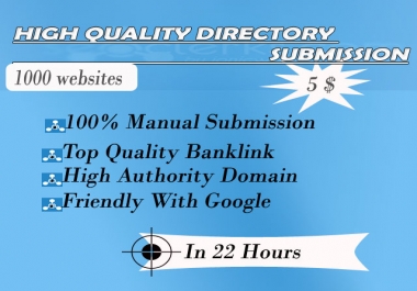1000 Directory submission with in 22 hours