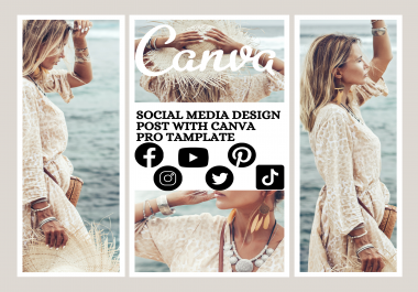design social media post with canva pro template