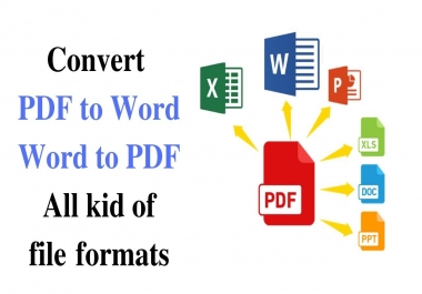 I will convert any Pdf or Word document to any format of your choice