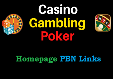 High Moz DA60+ ahrefs DR28+ Casino,  Poker,  Gambling Niche Premium 50 PBN -Permanent Links