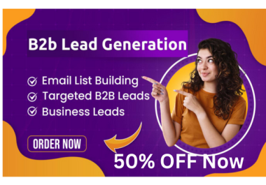 I will do 500 b2b lead generation,  linkedin leads,  business leads and email list building