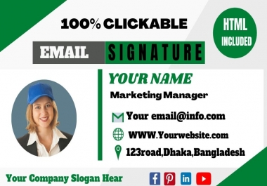 I will make design a top quality HTML email signature