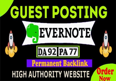 Write and Publish Guest Post on Evernote. com DA 92