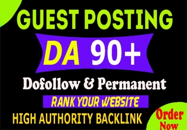 Dofollow Guest Posting on DA90+ Website with permanent Backlink