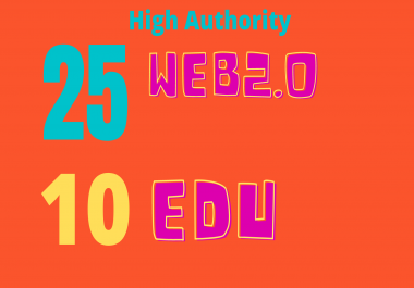 Limited time offer-Authentic High DA90+ Backlinks 25 web2.0 and 10 EDU/GOV TOP RANKING SEO