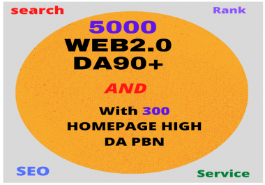 increase website- 5000 web2.0 pbn DA90+With 300 HOMEPAGE HIGH DA PBN Ranking booster 