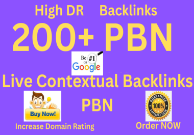 BIG offer Verified 200+ High DR PBN Backlinks to Increase Domain Rating