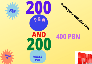 200 high DA60+ PBN and 200 Web2.0 PBN HIGH DA 90+ Links To Increase your website