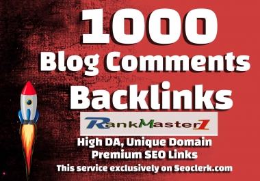 1000 Blog Comments Backlinks For Increase Links Juice And Faster Index on Google GSA SER Blast SEO
