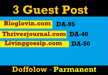 Do high authority Guest Post DA 95 On Bloglovin. com