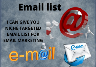 Get 1000 valid targeted email list for email marketing