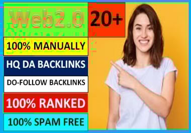 I will create 20+ high quality web 2.0 backlinks