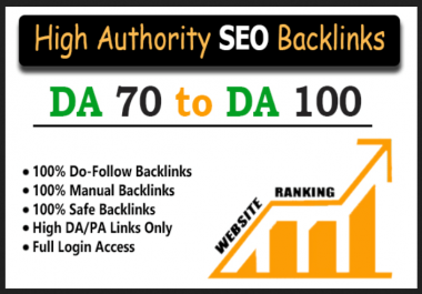 55 PR9 - 70+ DA High quality backlinks