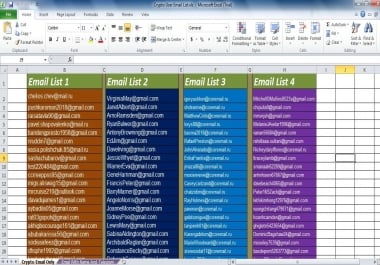 I will provide your targeted email list for your email marketing