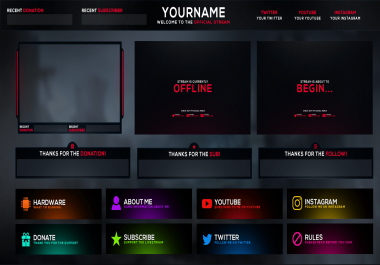 i will customize you twitch overlay