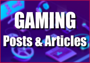 I will write 500 words engaging gaming blog post or article with SEO