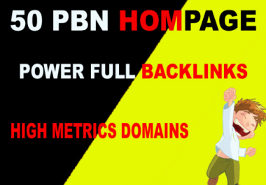 Manually Build 50 PBN High DA/PA 50 site Homepage Backlinks ranking your website on DA50+