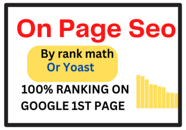 I will do 1 on page SEO for your WordPress website with rank math plugin