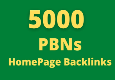 5000+ Permanent PBN Web 2.0 Authority Homepage Backlinks