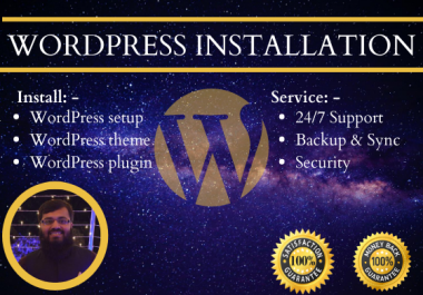 I will install wordpress with theme and plugins in 12 hours