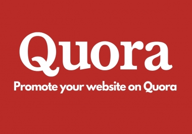 I will promote your website on QUORA with contextual link