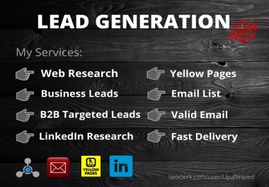 I will do b2b lead generation and web research for valid leads
