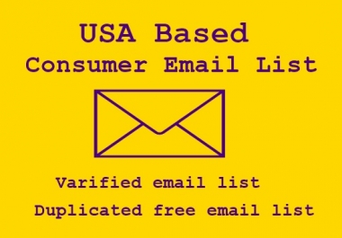 I will provide 1K USA based consumer email list