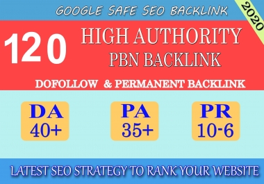 I will provide DA40+ PA30+ PR6+ 120 Web2.0 High Quality Backlink and 100 Dofollow and Permanent