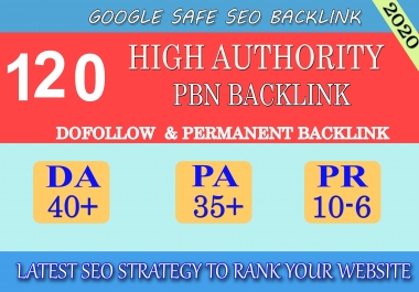 I will provide DA40+ PA30+ PR6+ 120 Web2.0 High Quality Backlink and 100 Dofollow and Permanent