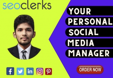 I will be your social media manager 3 posts per week 12 posts per month on two social media