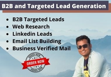 I will do B2B and targeted lead generation and web research