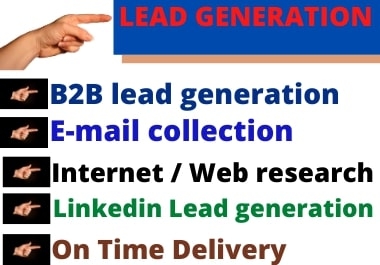 I will do b2b lead generation and find targeted email list