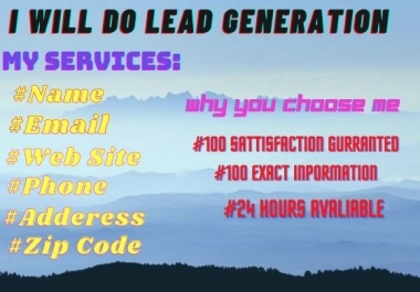 I will provide lead generation
