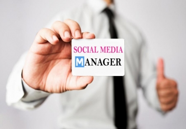 I will serve you as a Dedicated Social Media Manager Facebook,  Instagram,  Twitter etc