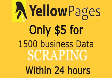 I will do yellow pages scraping for USA,  canada,  australia,  usa in 24hr