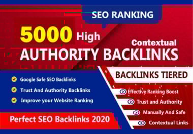 I will publish 5000 contextual dofollow high authority backlinks for SEO website rank