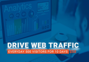 I will drive everyday 500 traffic for 10 days