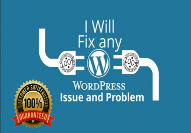 I will fix any issues or error of wordpress website fast
