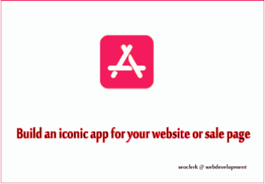 Build an iconic app for your website or sale page