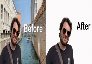 I will do background removing using adobe photoshop