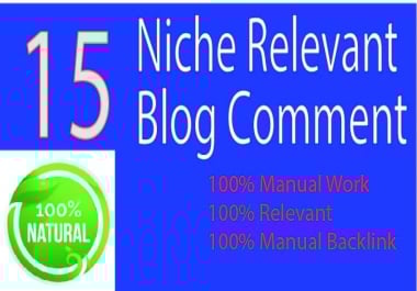 15 Niche Relevant HQ link Blog Comments