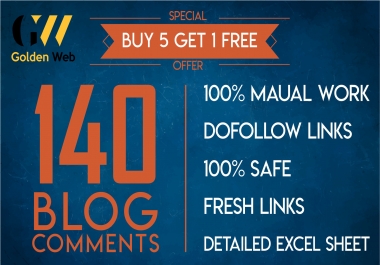 Create 140 dofollow blog comment high quality backlinks