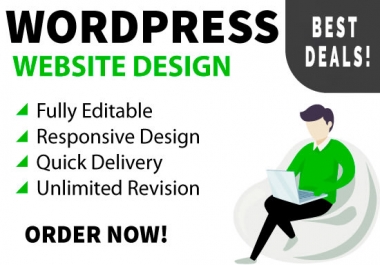 I will develop responsive wordpress website design