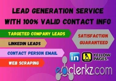 I will do b2b lead generation with valid contact information