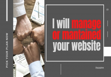 I will well-managed your website and make it well-maintained website