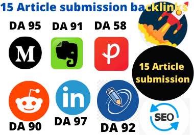 I will do 15 High DA blog submission backlinks